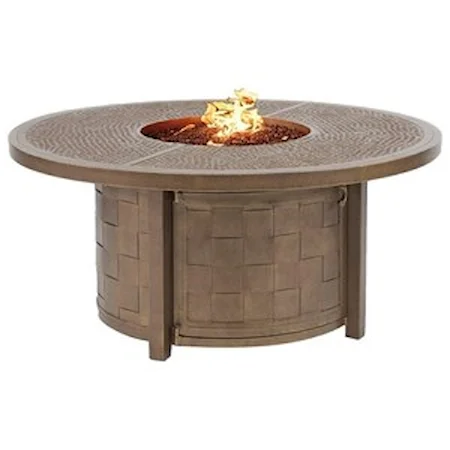49" Round Coffee Table with Firepit and Lid